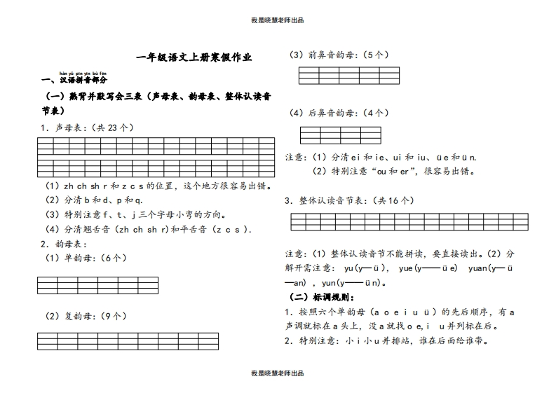 一年级上册语文总复习练习 - 新网知识库-新网知识库