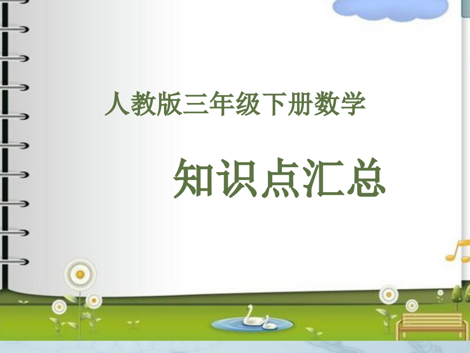 三年级（下册）人教版数学知识点PPT - 新网知识库-新网知识库