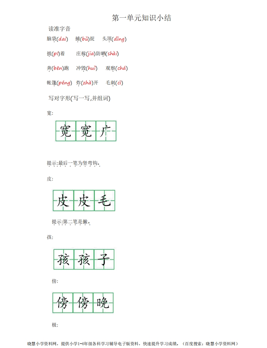 二年级上册语文部编版知识要点(1) - 新网知识库-新网知识库