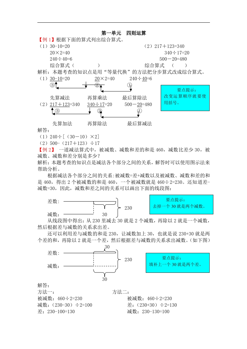 人教版4年级数学下-爬坡题 - 新网知识库-新网知识库