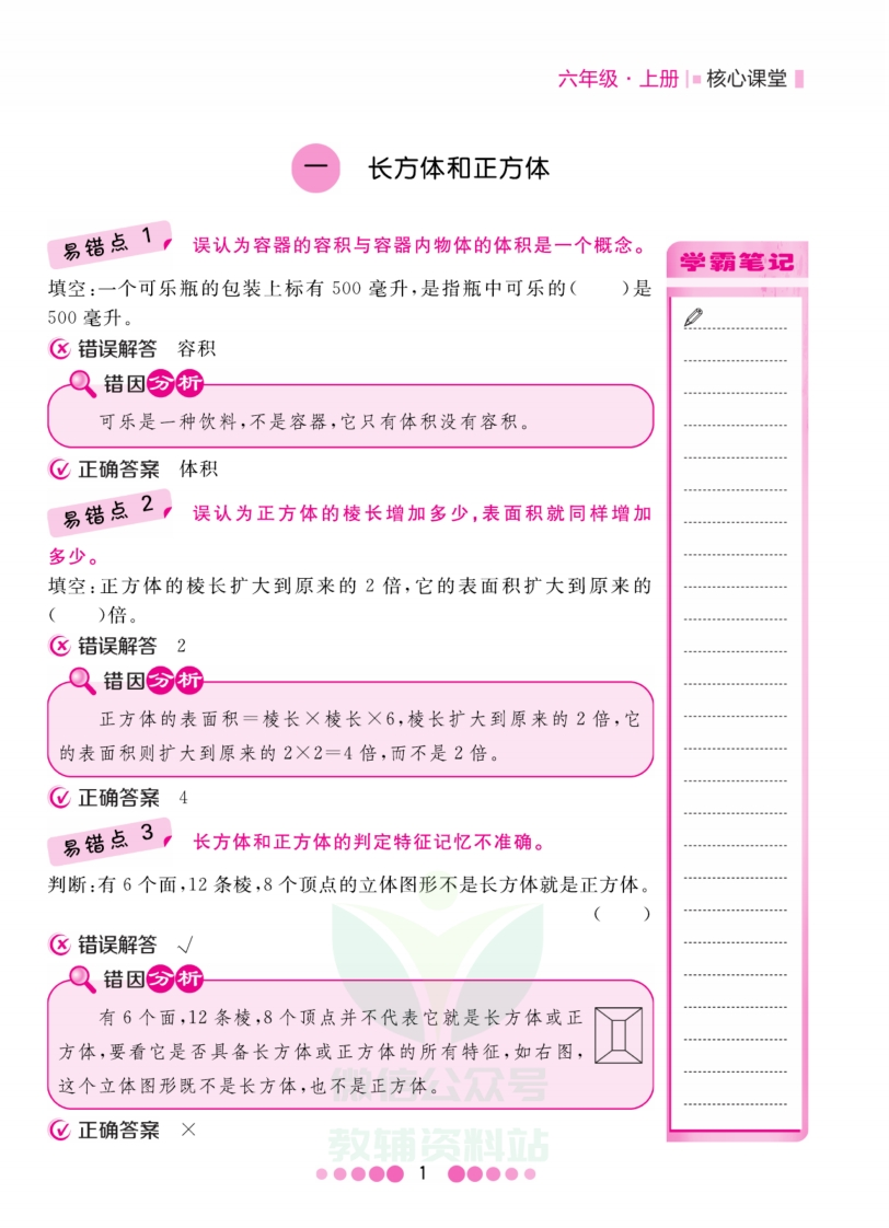 六年级上册数学苏教版易错清单 - 新网知识库-新网知识库