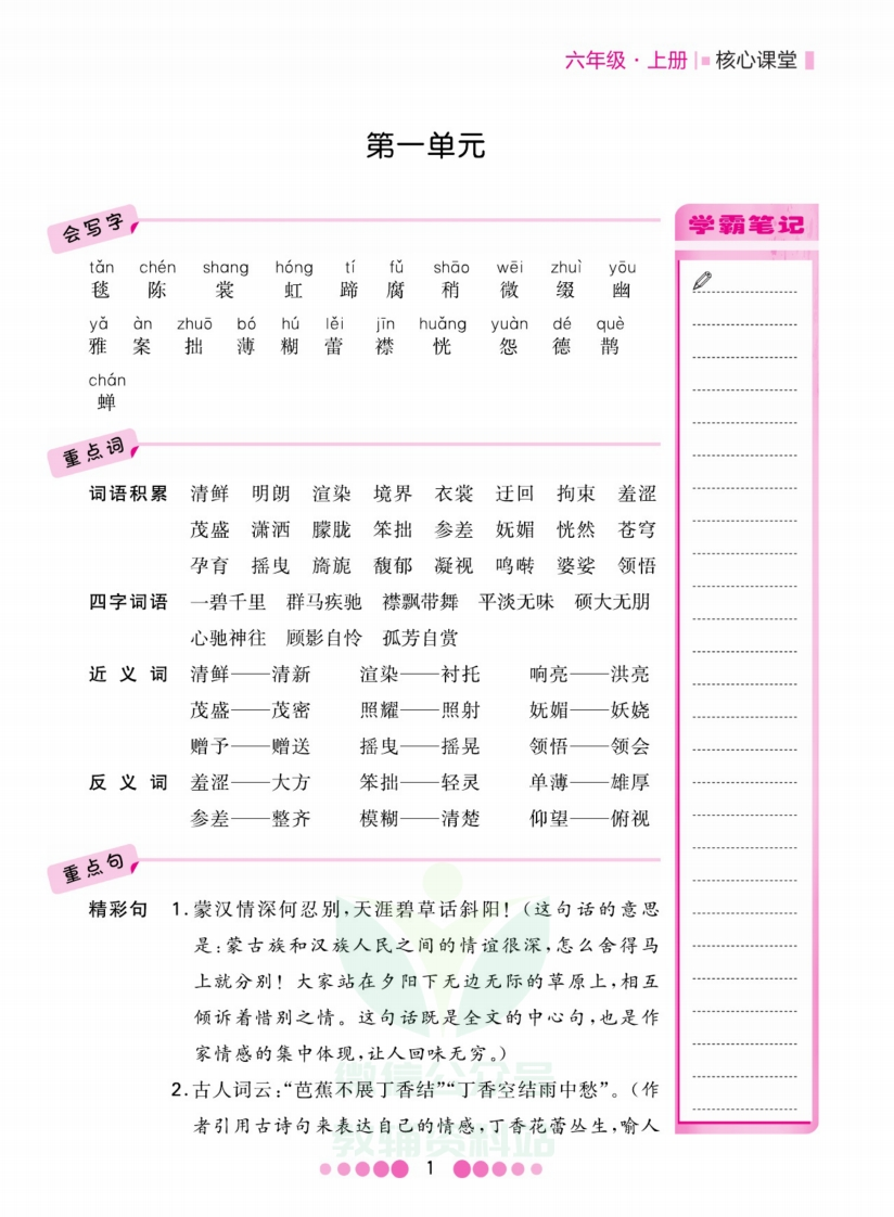 六年级上册语文部编版考点过关 - 新网知识库-新网知识库