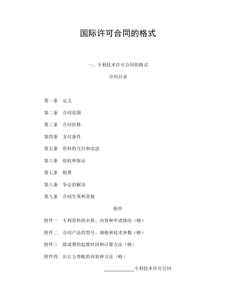 国际许可合同的格式 - 新网知识库-新网知识库