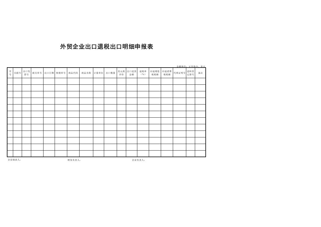 外贸企业出口退税出口明细申报表_-_湖北省国家税务局外网 - 新网知识库-新网知识库