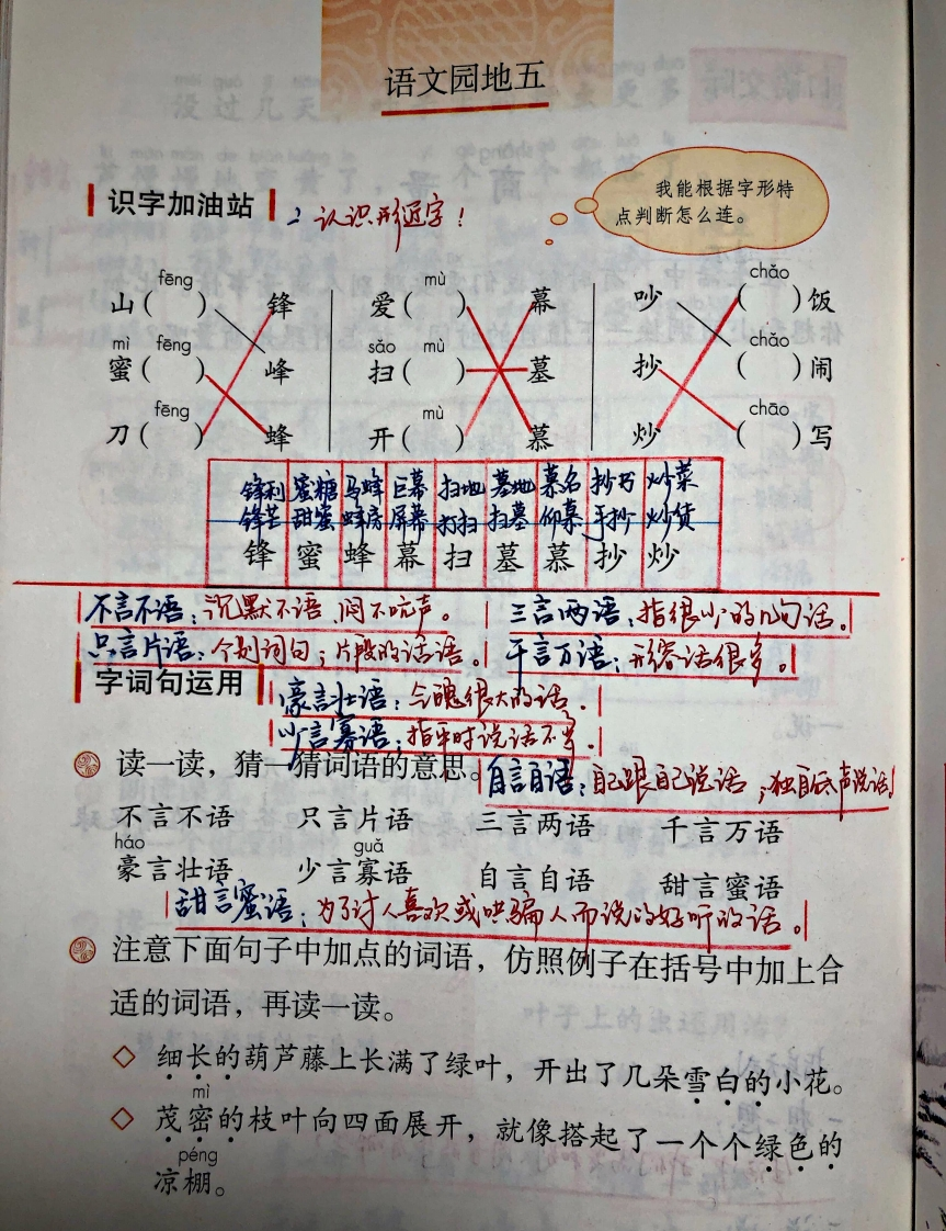小学二年级上册上学期-部编版语文：园地五预习笔记 - 新网知识库-新网知识库