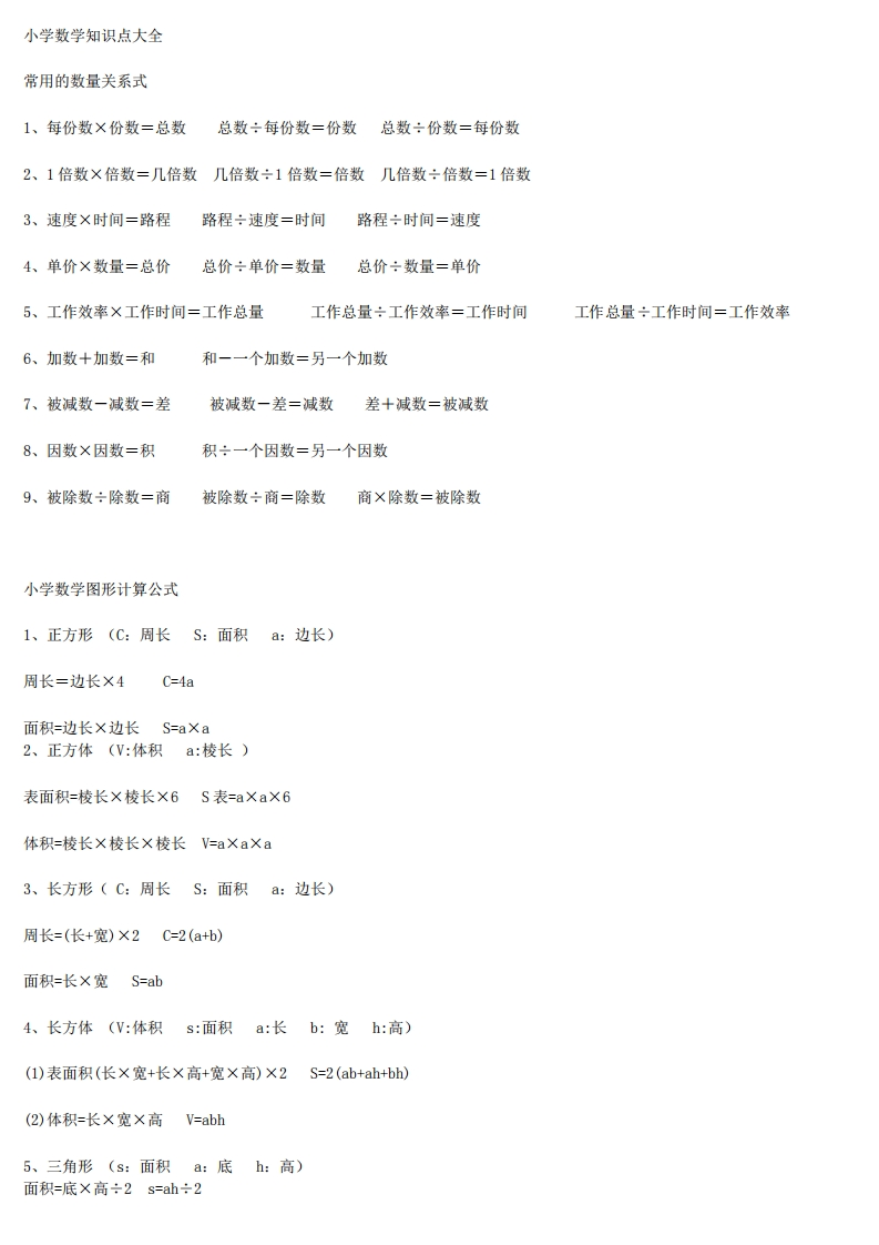 数学老师精心整理，小学数学知识点全在这了，吃透它们，来年考试拿高分！ - 新网知识库-新网知识库