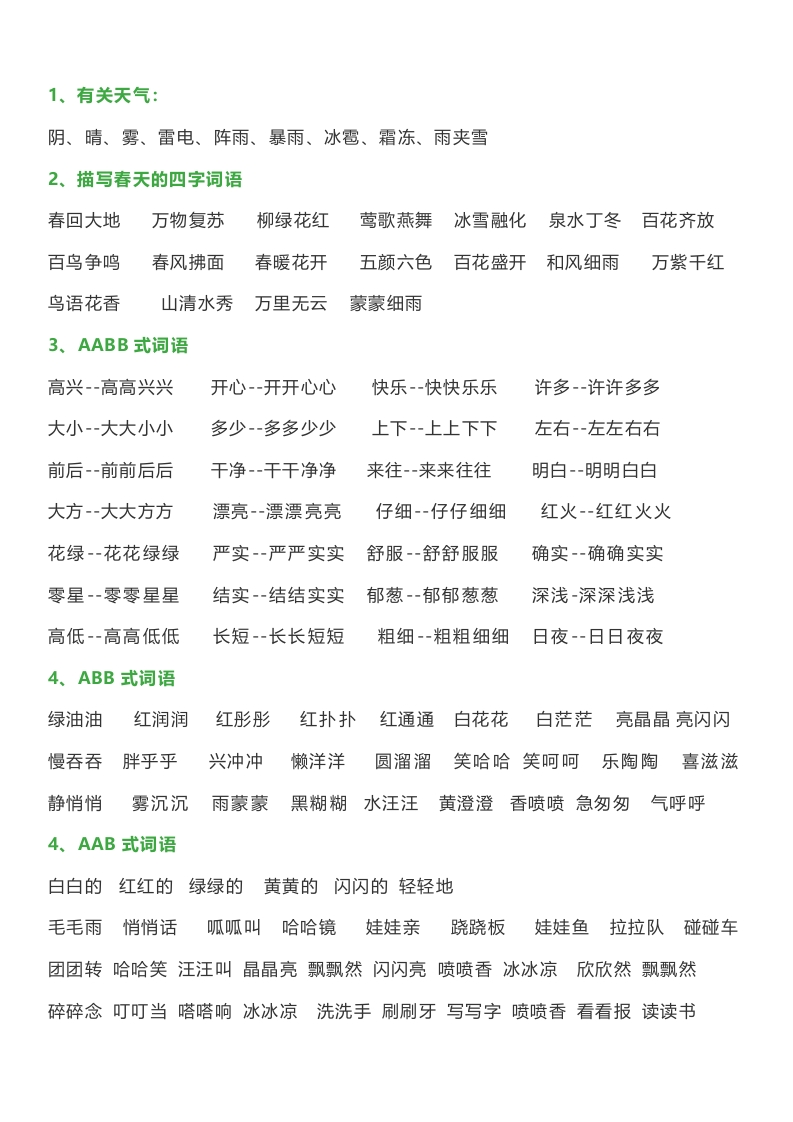 最新一年级语文下册日积月累词语分类知识点 - 新网知识库-新网知识库