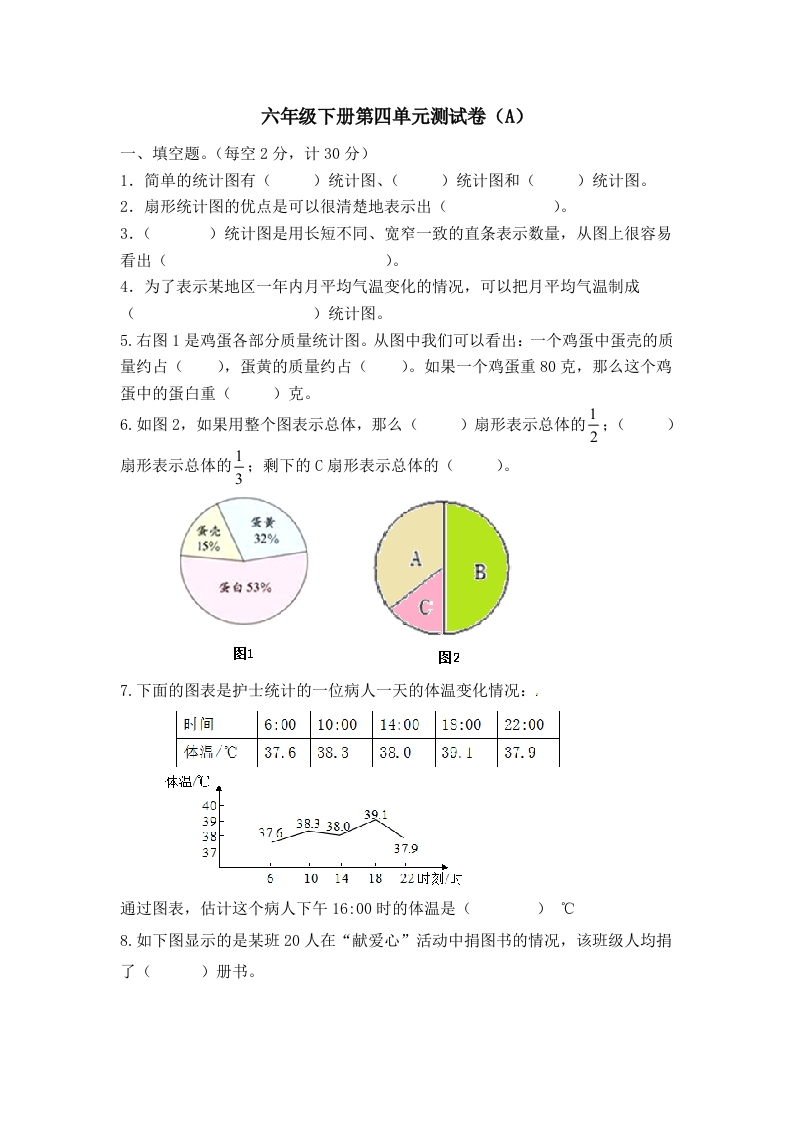 西师大版数学六年级下册第四单元测试卷（A）及答案 - 新网知识库-新网知识库