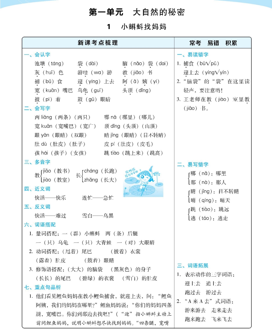 语文二年级上册名师划重点每课考点梳理(1) - 新网知识库-新网知识库