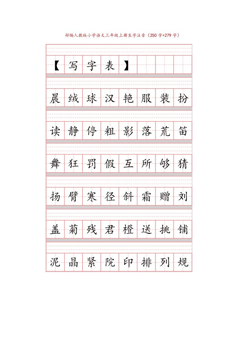 部编三年级语文上册识字表注音(1) - 新网知识库-新网知识库