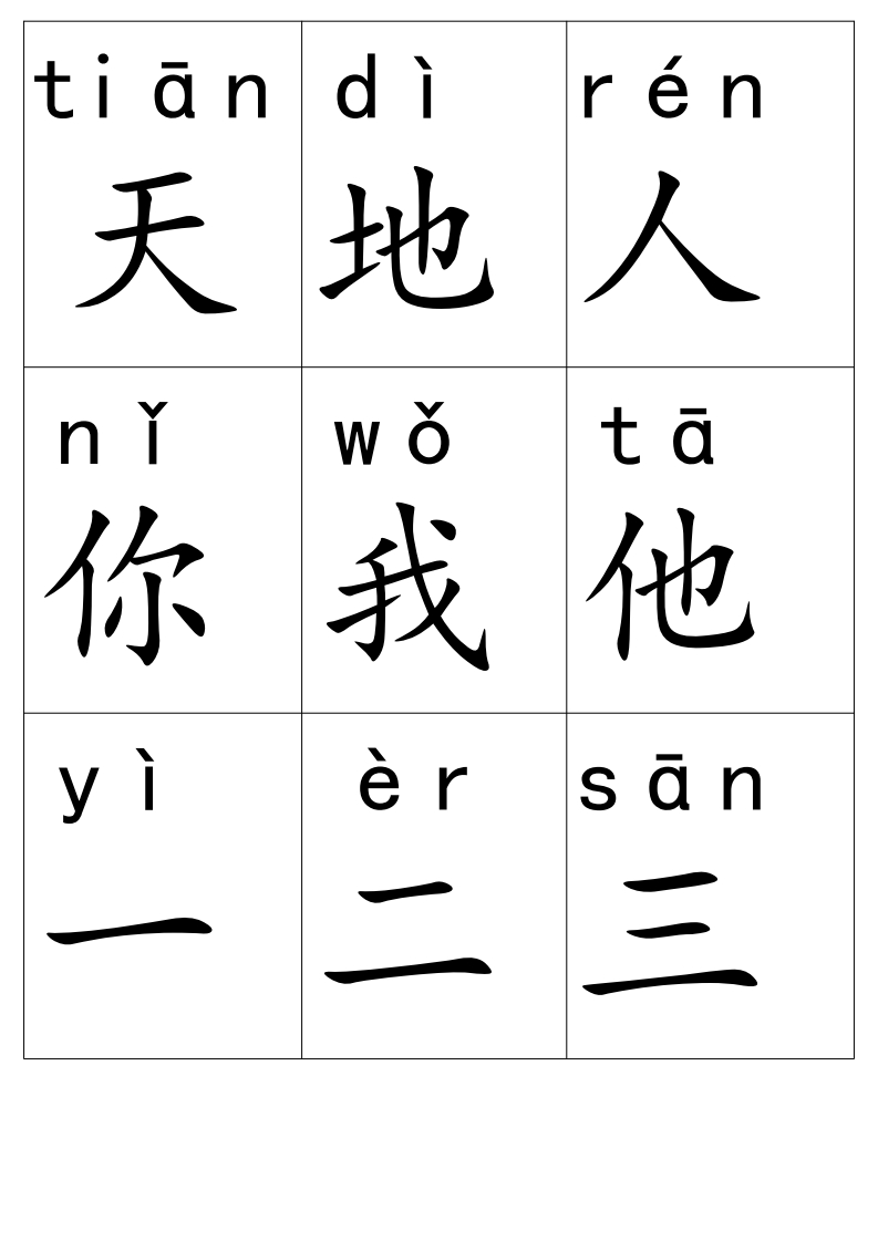 部编本一年级上册带拼音生字卡片 - 新网知识库-新网知识库