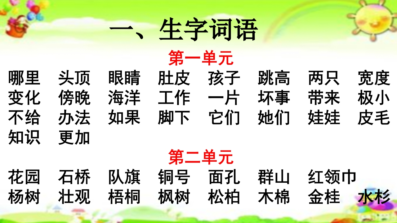部编版二年级上册语文复习资料(1) - 新网知识库-新网知识库