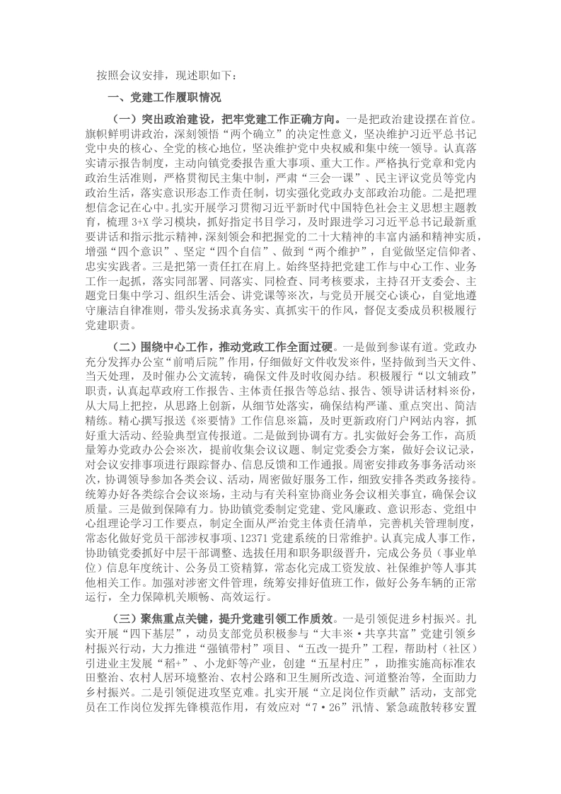 镇机关支部2024年度党建述职报告 - 新网知识库-新网知识库